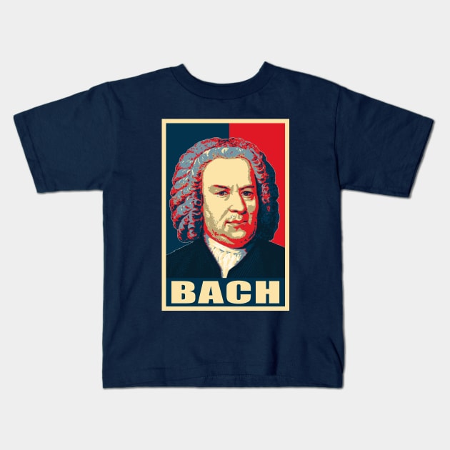 Bach Propaganda Poster Pop Art Kids T-Shirt by Nerd_art